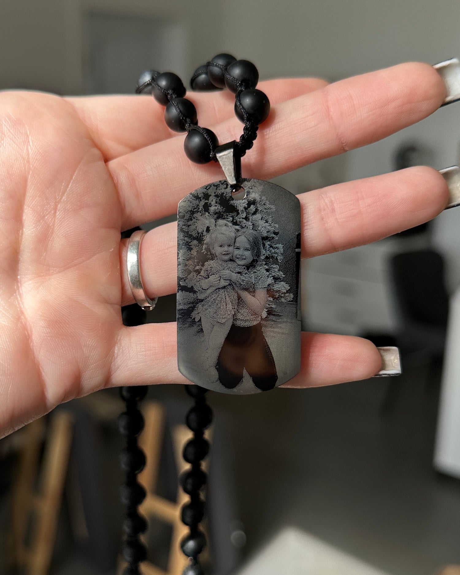 Kaklarota ar foto gravējumu