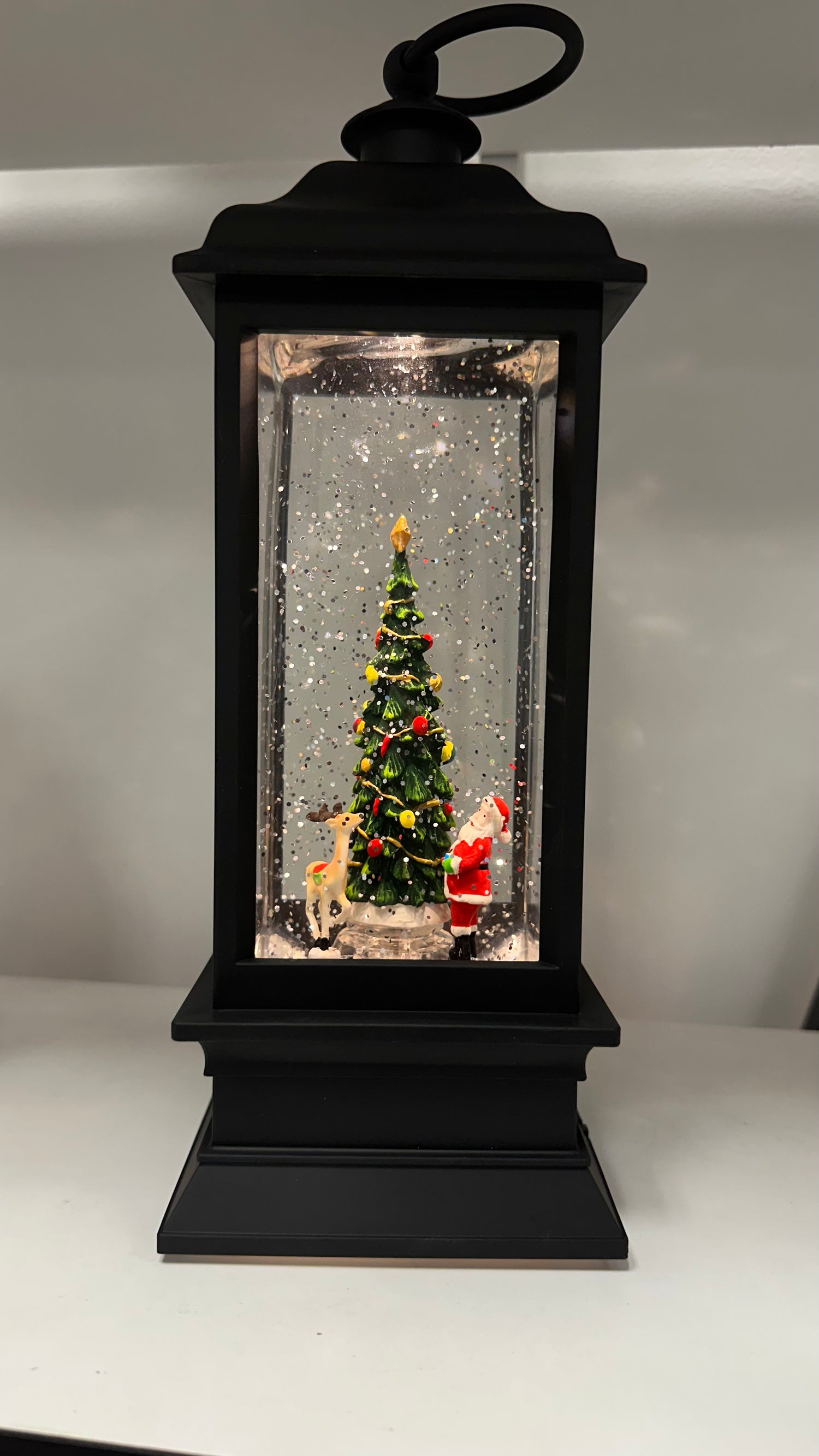 Lielā laterna ar eglīti, melna